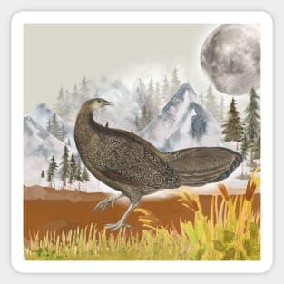 Moon Pheasant Sticker